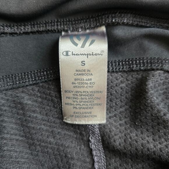 M C9 by Champion Women Capris Black Grey Leggings Zip Pocket Stretch Size S Yoga - Picture 8 of 8